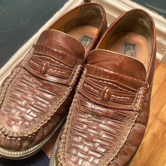 Max Harris Brown Leather Loafers - Picture 1 of 4